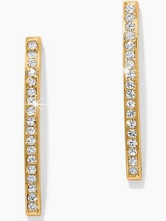 Meridian Geo Bar gold post earrings