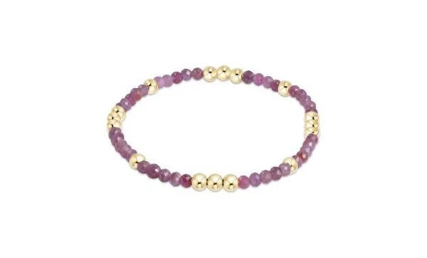 Ruby Worthy Pattern 3mm Bead Bracelet
