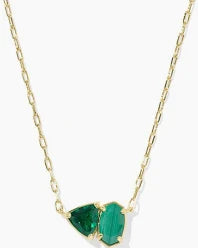 Tatum Gold Green Mix Necklace