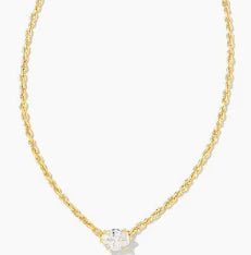 Cailin gold white necklace