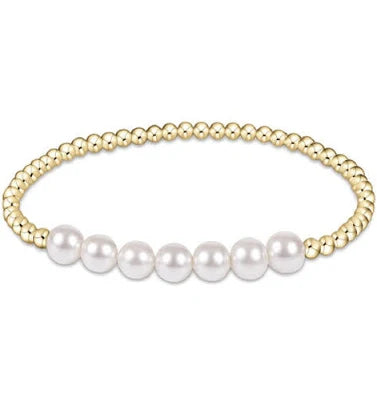 Classic Gold beaded Bliss 3mm Pearl 6mm Bracelet