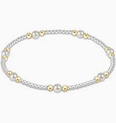Purpose Pearl 4mm Bead Bracelet - Mixed Metal