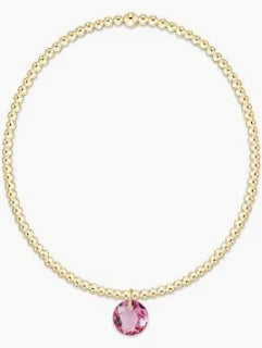 Classic Gold 2mm Bracelet Reflection Small Charm October
