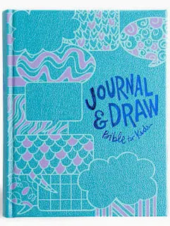 CSB Journal and Draw Bible for Kids Teal Leathertouch over Board