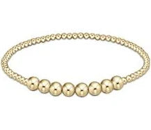 Classic Gold Beaded Bliss 2.5mm Beaded Bracelet - 5mm gold