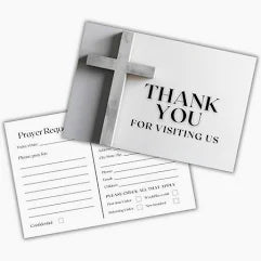 Thank You for Visiting Us -Prayer Requests Cards