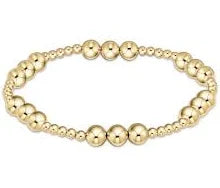 Classic Joy Pattern 6mm Beaded bracelet - gold