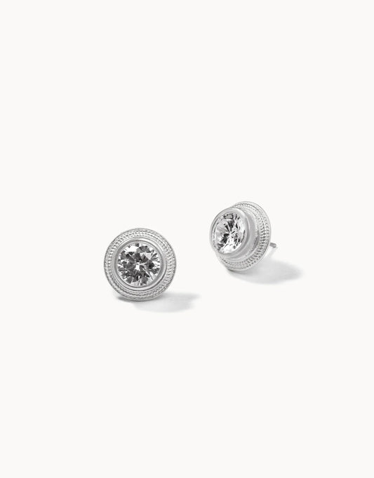 Sparkle stud earrings silver cr