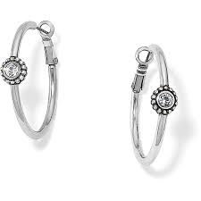Twinkle medium silver hoops