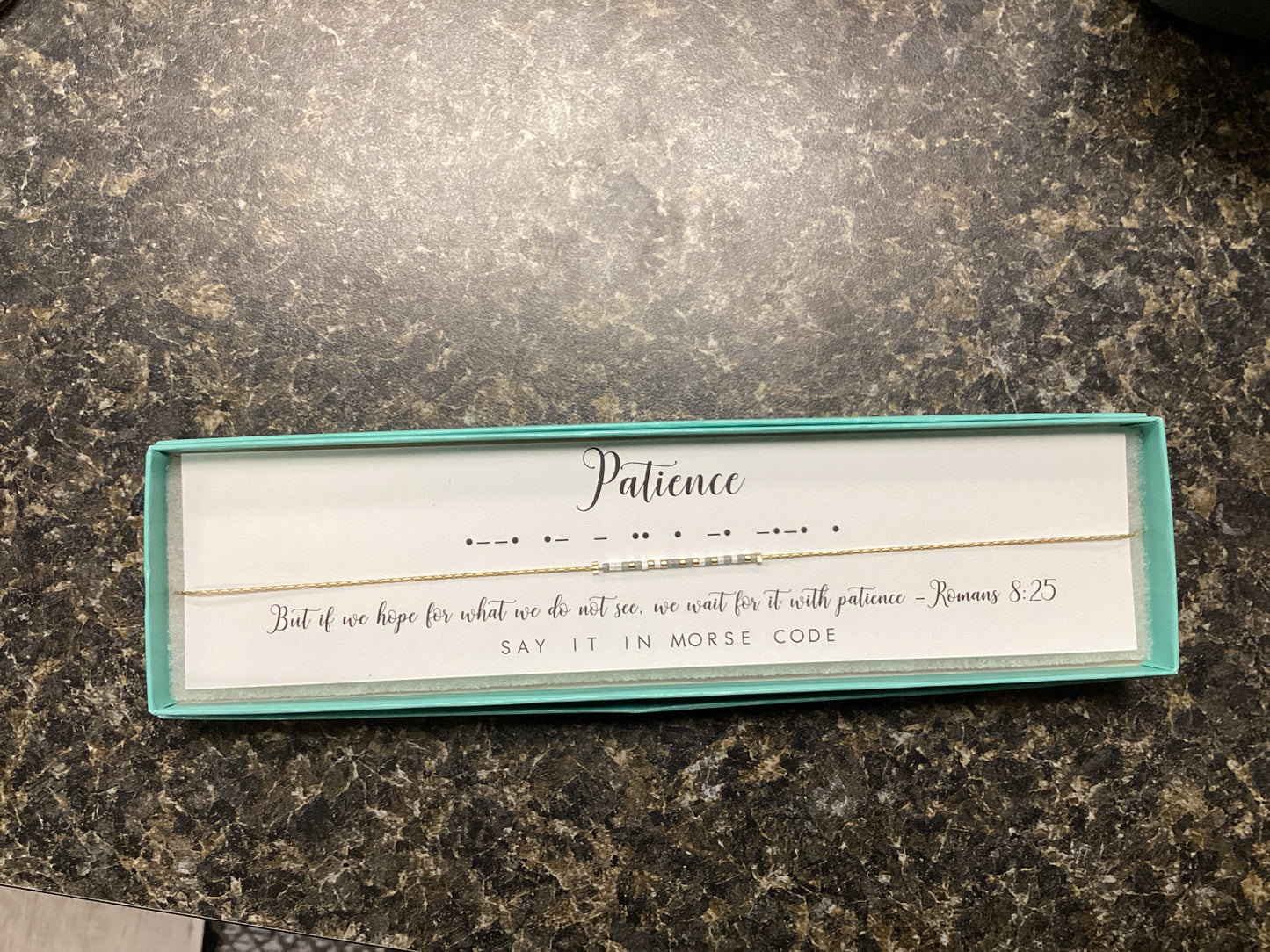 Patience Morse Code Necklace