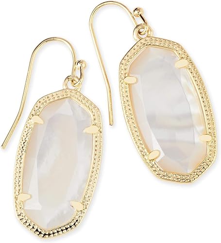 Dani gold ivory mop earrings