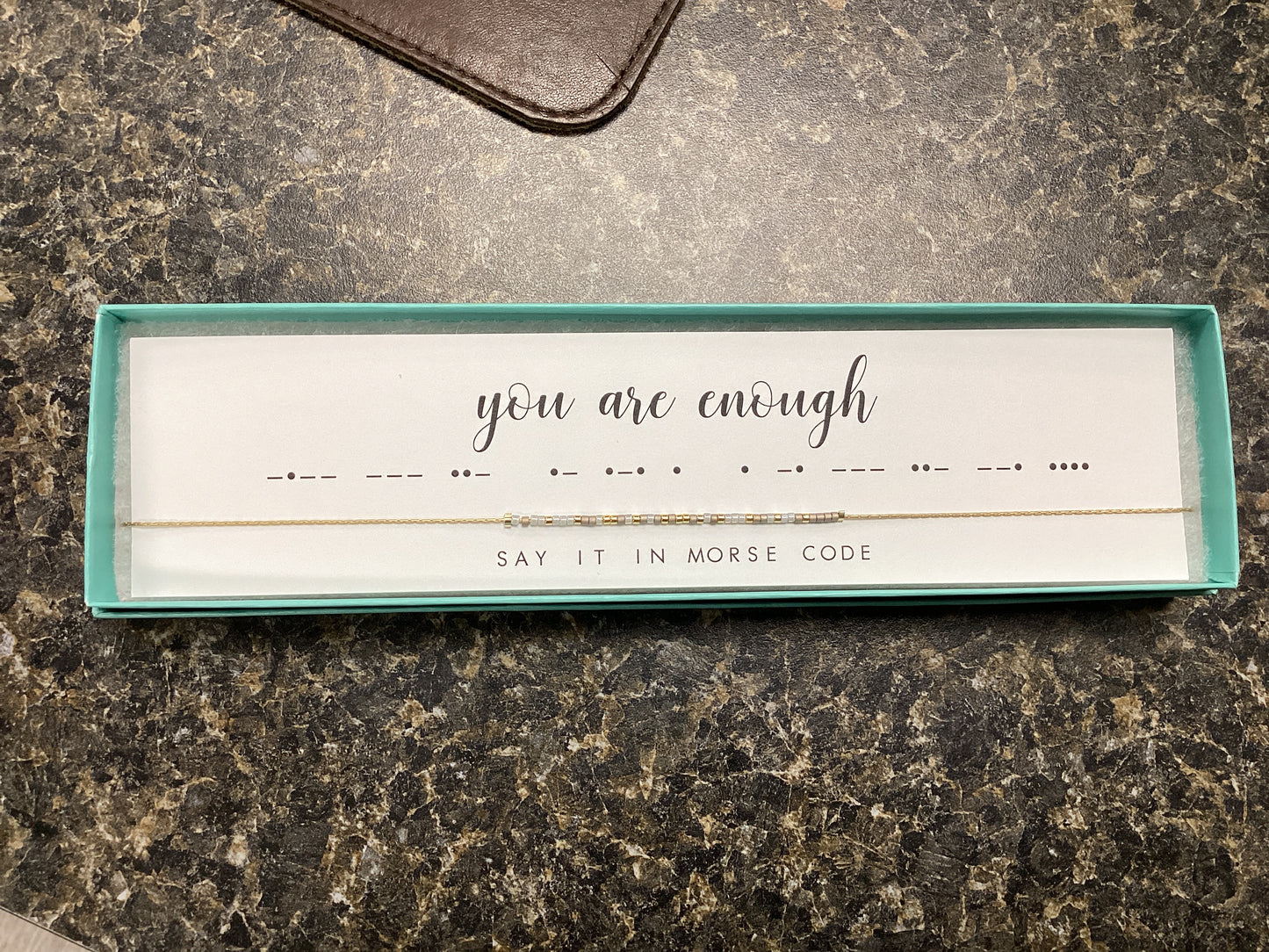 You are Enough Morse Code Necklace