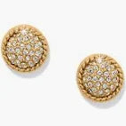 Illumina Celeste dome gold post earrings
