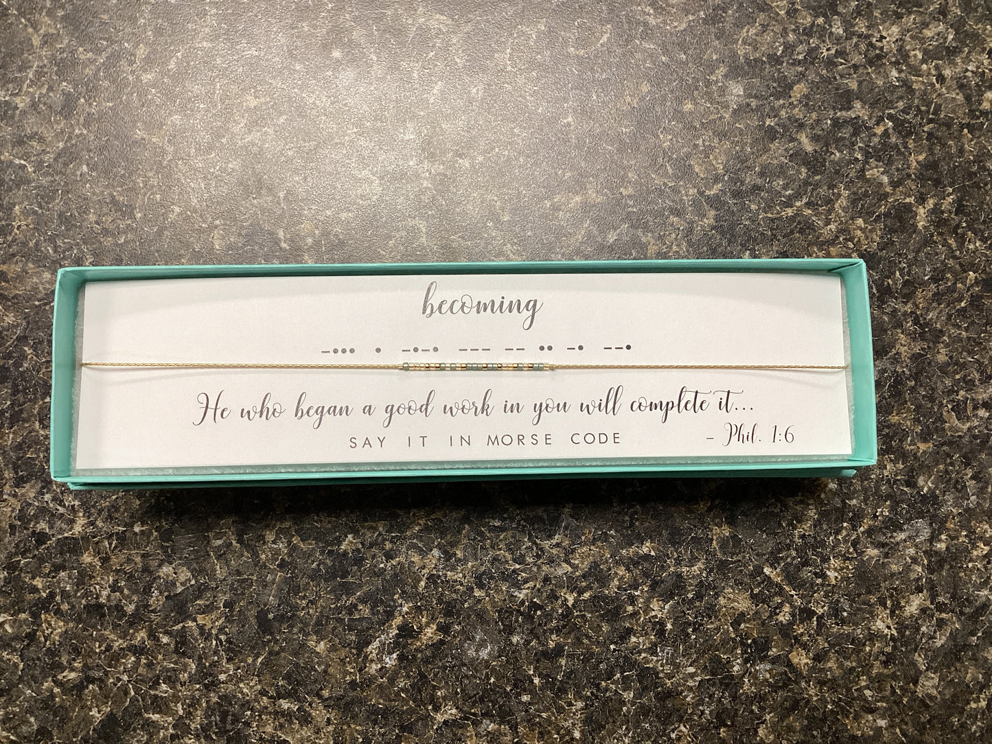 Becoming Morse Code Necklace