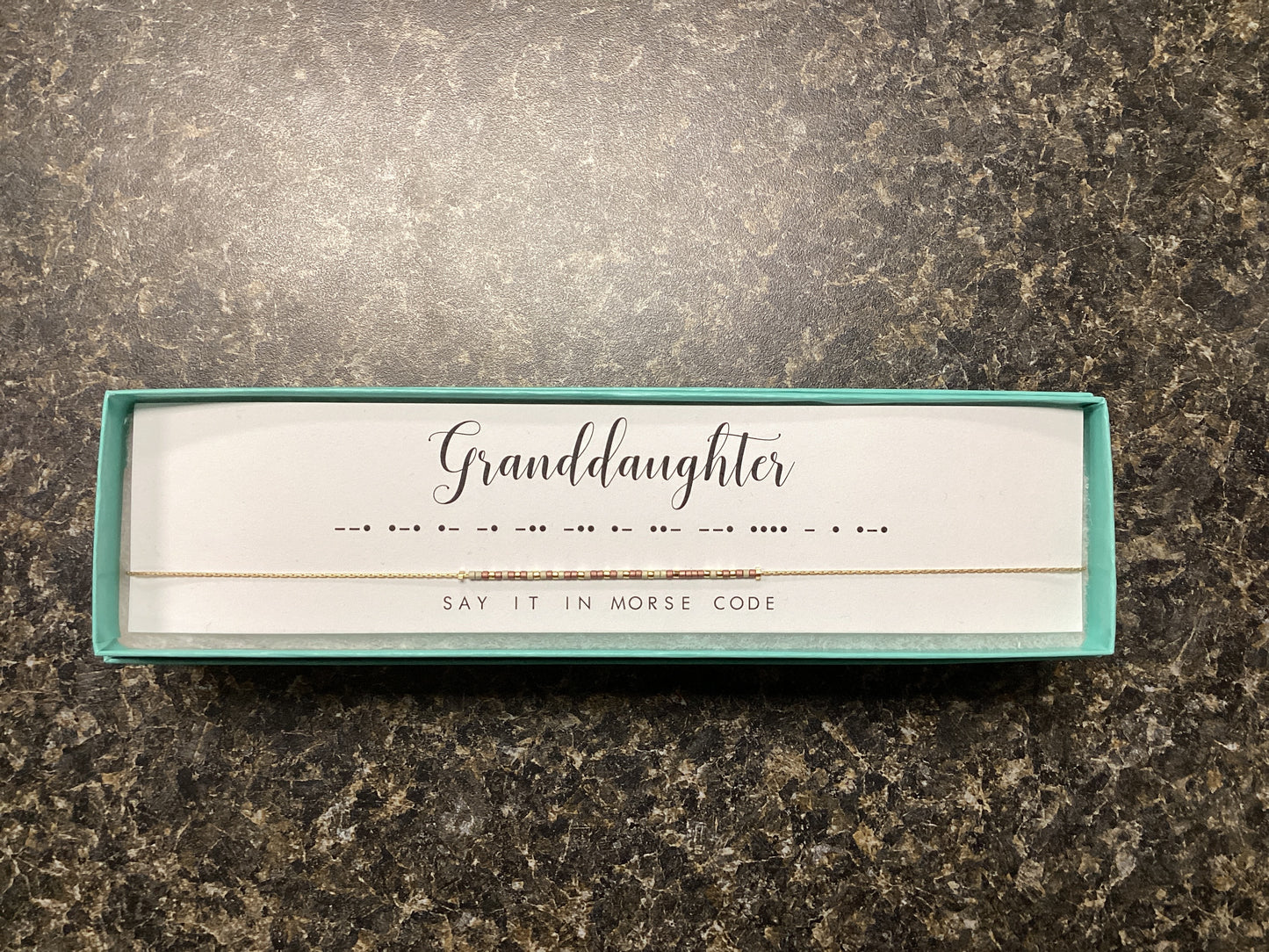 Granddaughter Morse Code Necklace