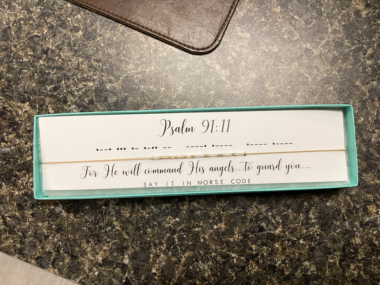 Psalm 91:11 Morse Code Necklace