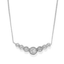 Illumina Celeste dome silver bar necklace