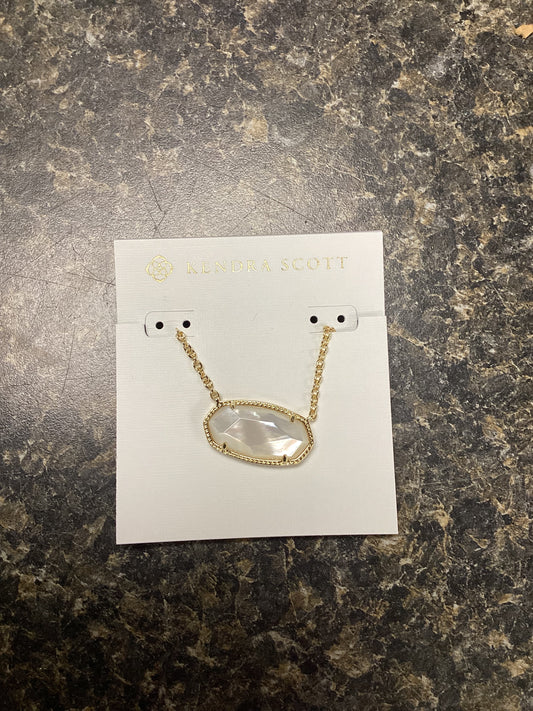 Elisa gold ivory pearl statement pendant necklace
