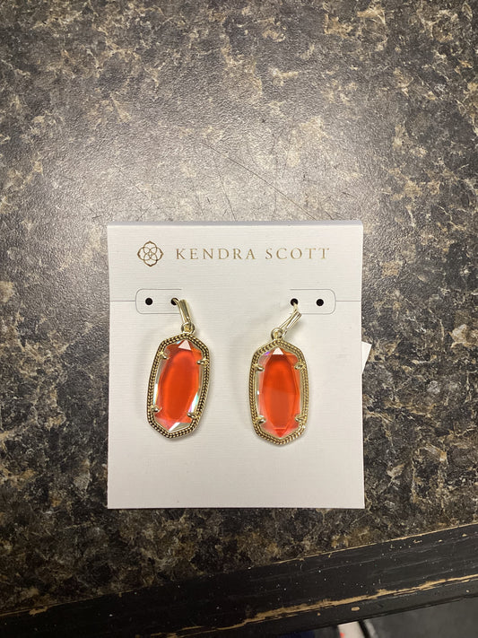 Dani gold dichroic glass earrings