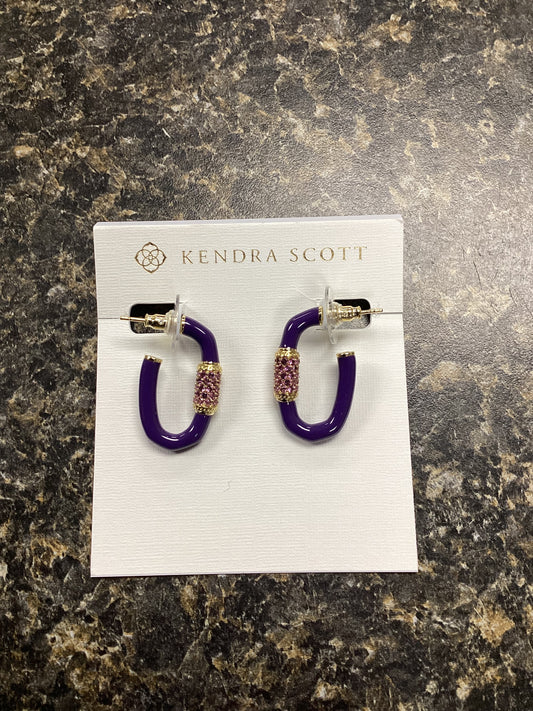 Emery Gold Purple Mix Hoop Earrings