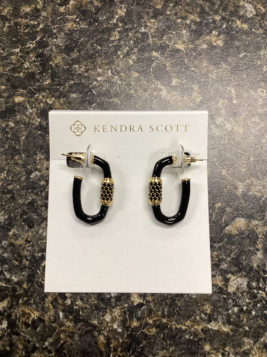 Emery Gold Black Mix Hoop Earrings