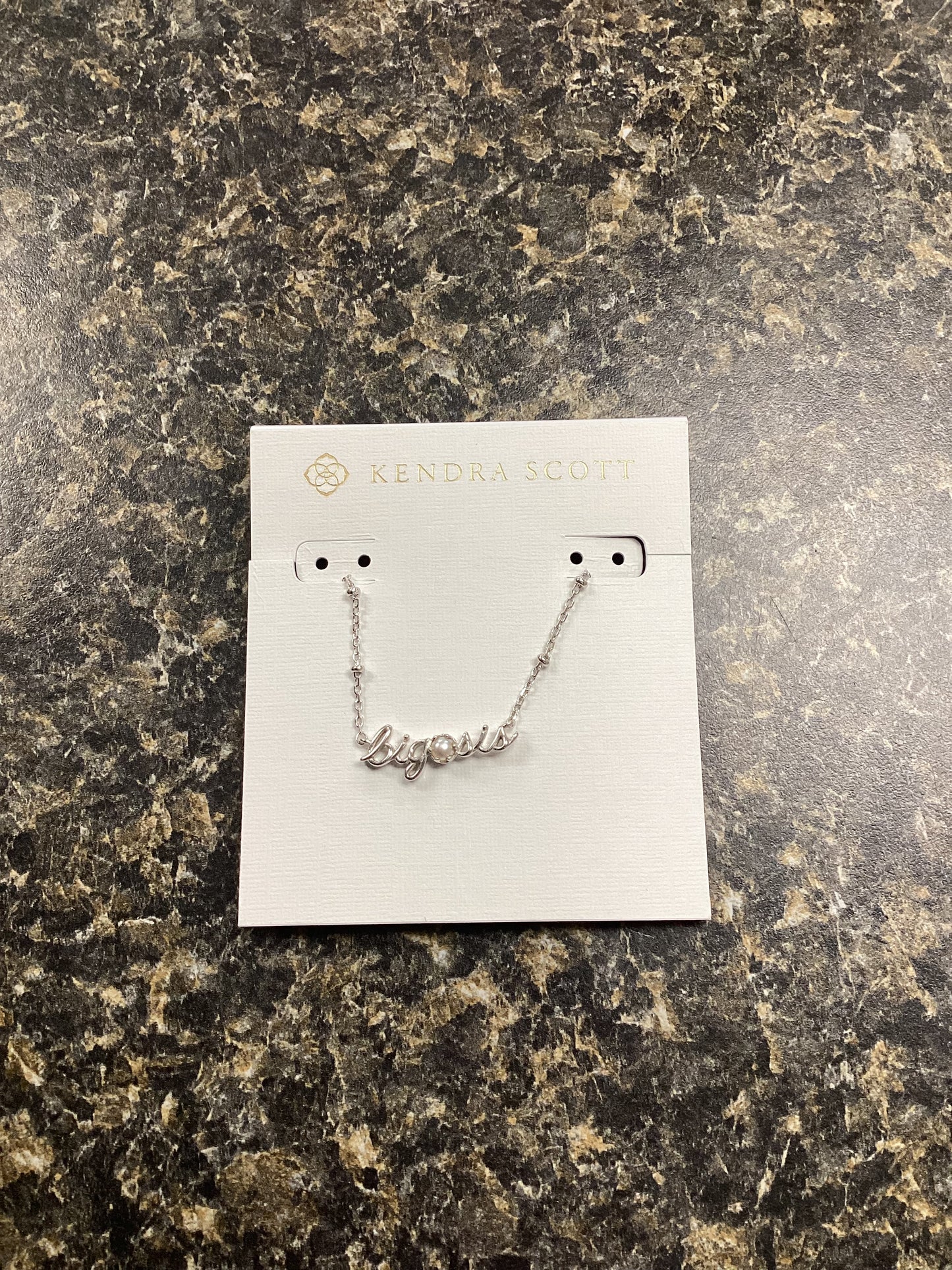 Big Sis silver pearl necklace