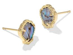 Brynne Shell Gold Abalone Stud Earrings