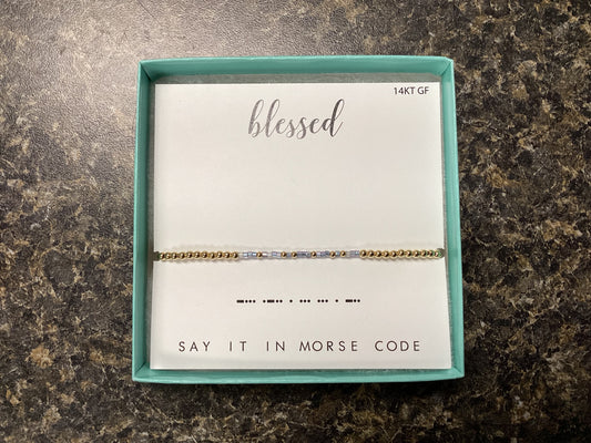 Blessed Morse Code Beaded Bracelet