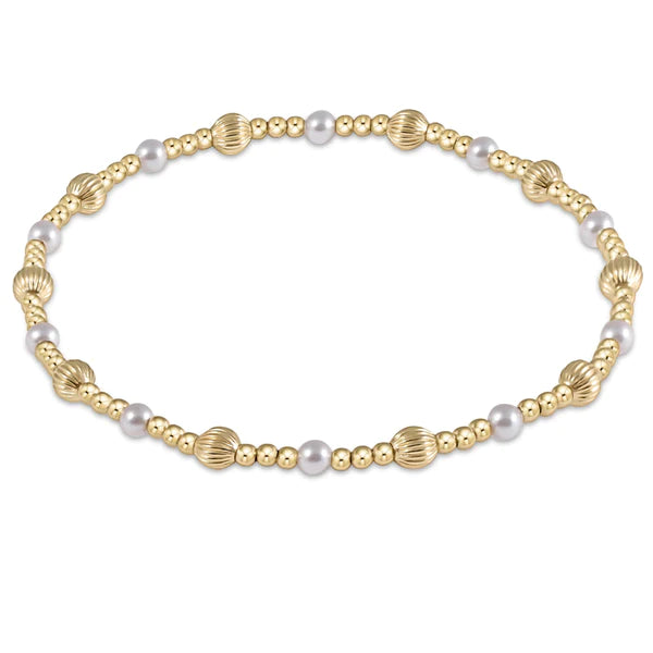 Dignity Sincerity Gold 4mm Bead - pearl