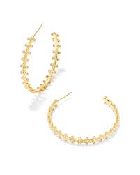 Jada gold crystal hoop earrings