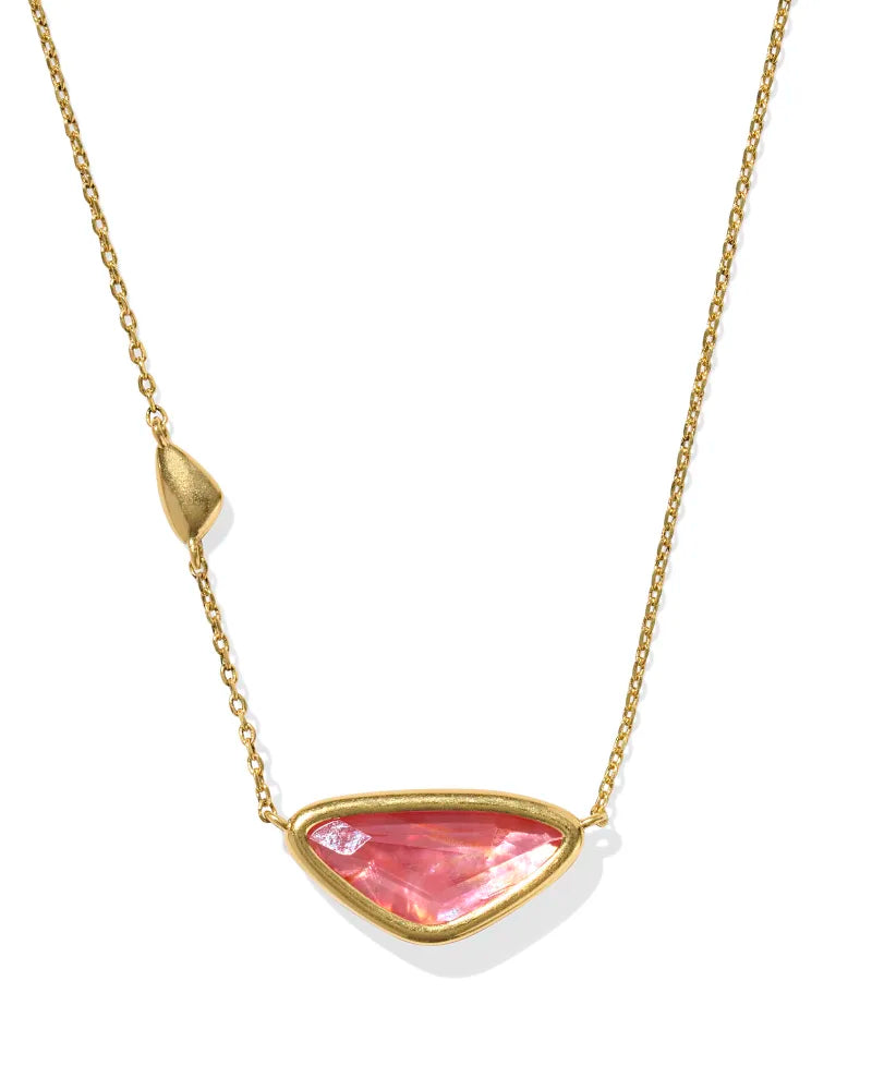 Margot gold pink abalone short necklace