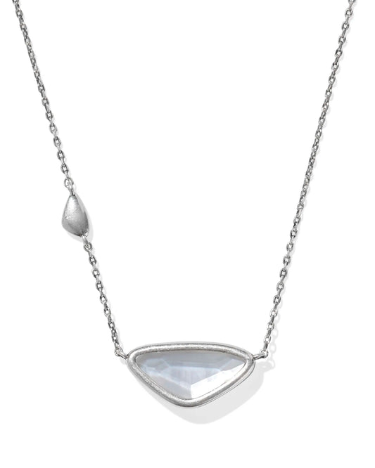 Margot silver ivory pearl short necklace