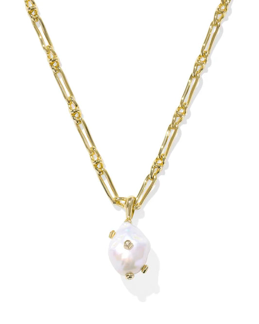 Melody gold pearl necklace