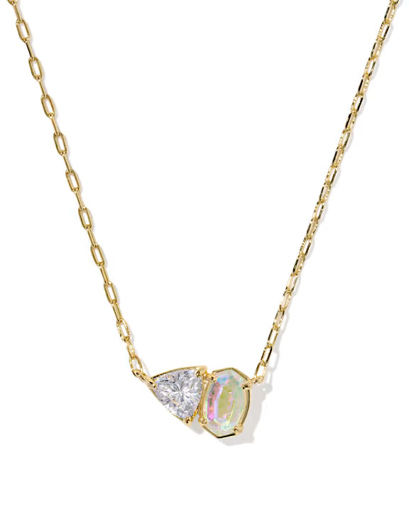 Tatum gold white mix necklace