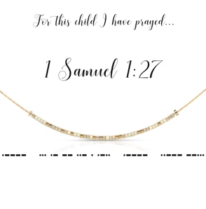 1 Samuel 1:27 Morse Code necklace