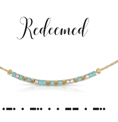 Redeemed Morse code necklace
