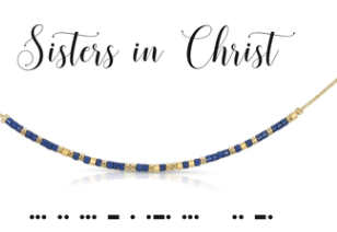 Sisters in Christ Morse Code Necklace