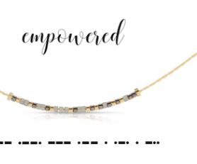 Empowered Morse Code necklace