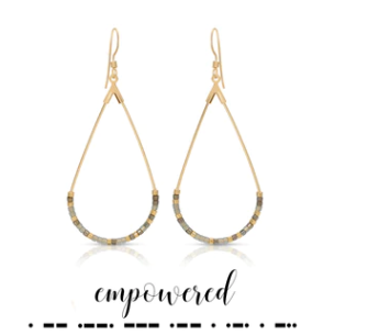 Empowered Morse Code earrings