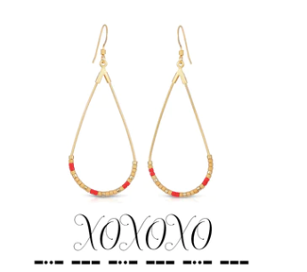 XOXOXO morse code earrings