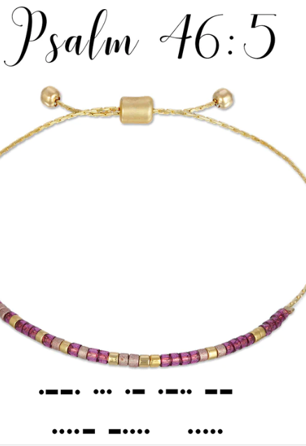 Psalm 46:5 Morse code bracelet