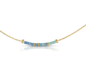 Hero Aqua morse code necklace