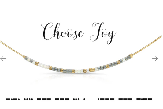 Choose Joy Morse Code Necklace