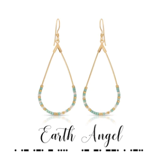 Earth Angel Morse Code Earrings