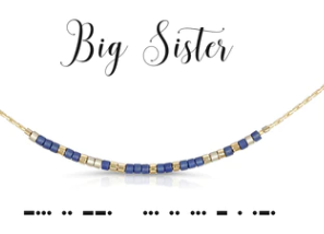 Big Sister Morse Code necklace