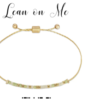 Lean on Me Morse Code Bracelet