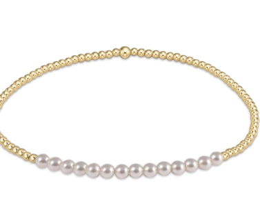 Bliss Gold Pearl 2mm Bead Brace