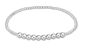 Classic sterling 2mm Bead Bracelet- Bliss Bar Sterling