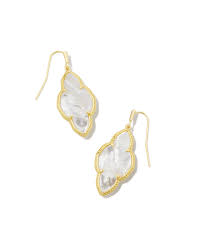 Abbie gold ivory pearl earrings