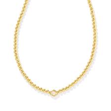 Abbie gold beaded pearl necklace